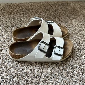 Used white Birkenstock sandals size 7